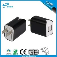Bộ sạc tường USB kép Oem có phích cắm có thể gập lại của chúng tôi