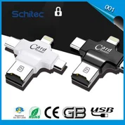 Đầu đọc thẻ thông minh iphone 4 trong 1 Type-c