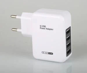 Ổ cắm sạc thông minh đa năng 5v 3.1a 4 cổng Qc 3.0 Bộ chuyển đổi sạc tường nhà Micro USB Ac